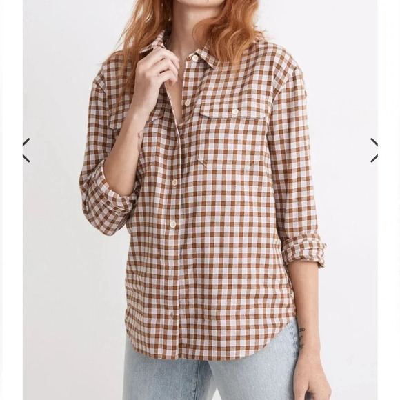 Madewell Tops - Madewell Flannel Flap-Pocket Button-Up Shirt in Archdale Plaid Size XL